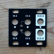 Black Panel for Intellijel Designs 1U Dual VCA